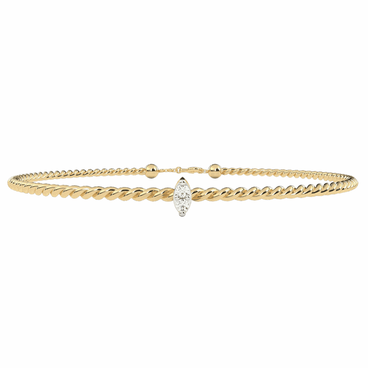 0.01 Carat Marquise Line Diamond Chain Bracelet  Image 4