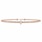 0.01 Carat Marquise Line Diamond Chain Bracelet - Image 7