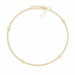 0.06 Carat Bezel Set Diamond Station Bracelet - Image 5