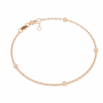 0.06 Carat Bezel Set Diamond Station Bracelet - Image 10