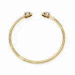 1.25 Carat Open Cuff Pear Diamond Bracelet - Image 8