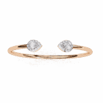 1.25 Carat Open Cuff Pear Diamond Bracelet - Image 9