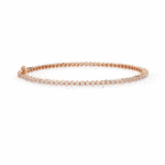 1 Carat Half Bezel Round Diamond Tennis Bracelet - Image 9