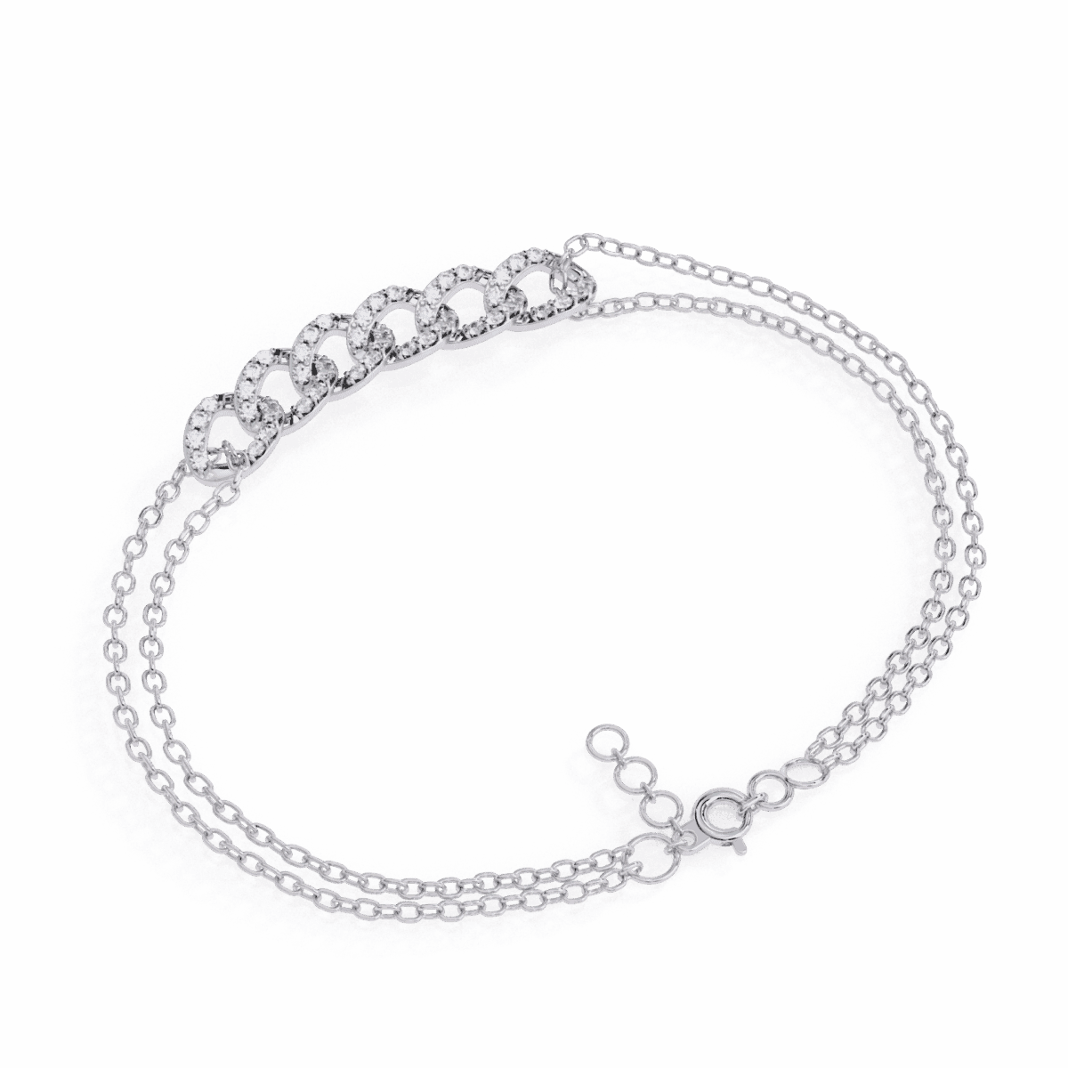 0.3 Carat Circle Cluster Diamond Bracelet  Image 3