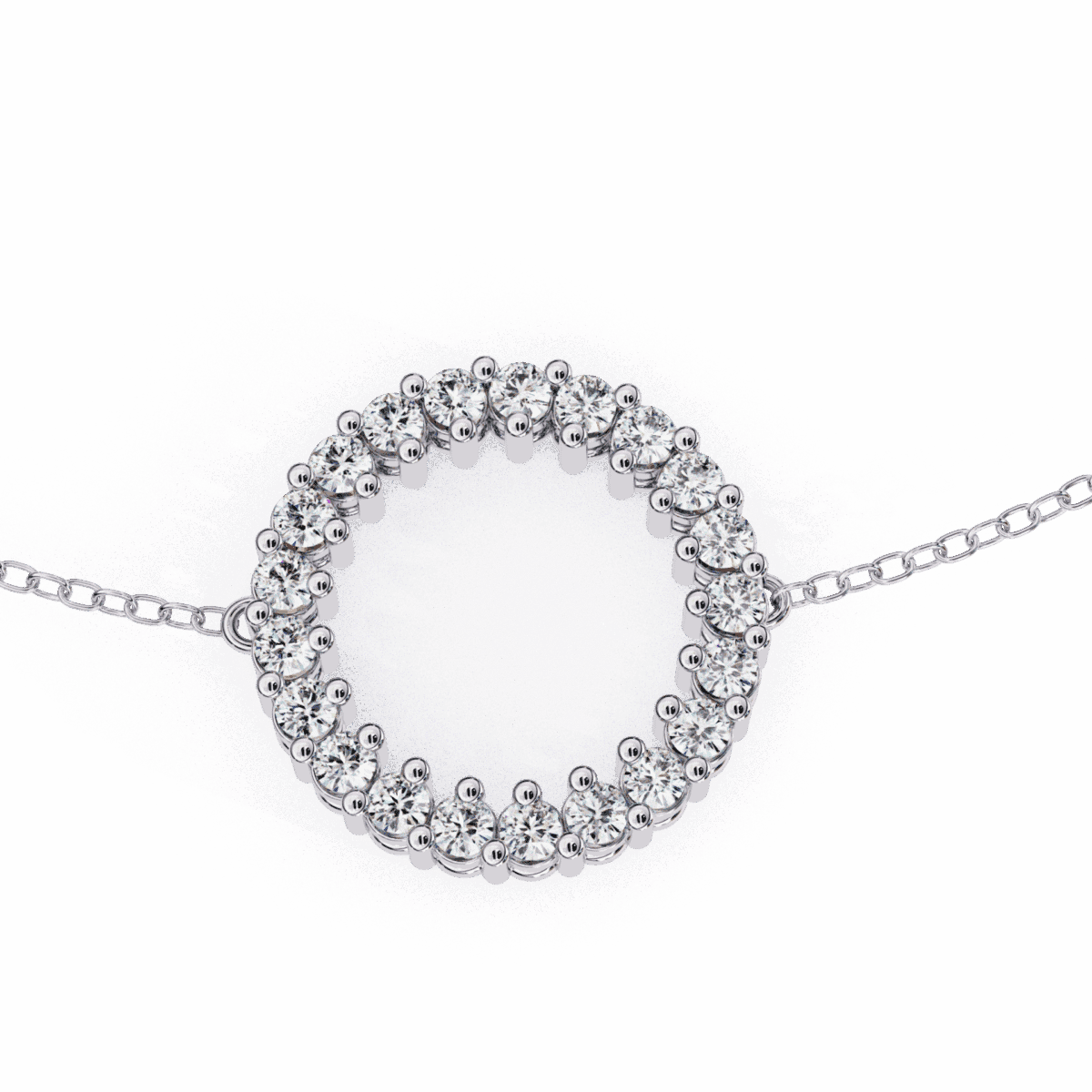 0.15 Carat Infinity Circle Diamond Bracelet  Image 2