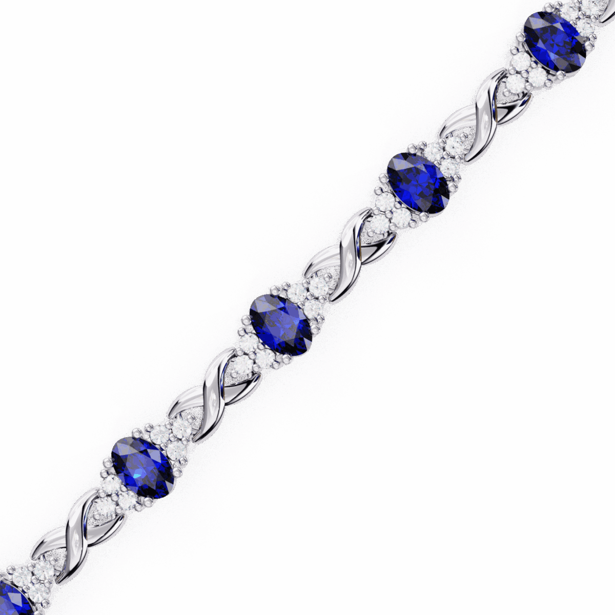 5.25 Carat Sapphire and Diamond Bloom Bracelet  Image 2
