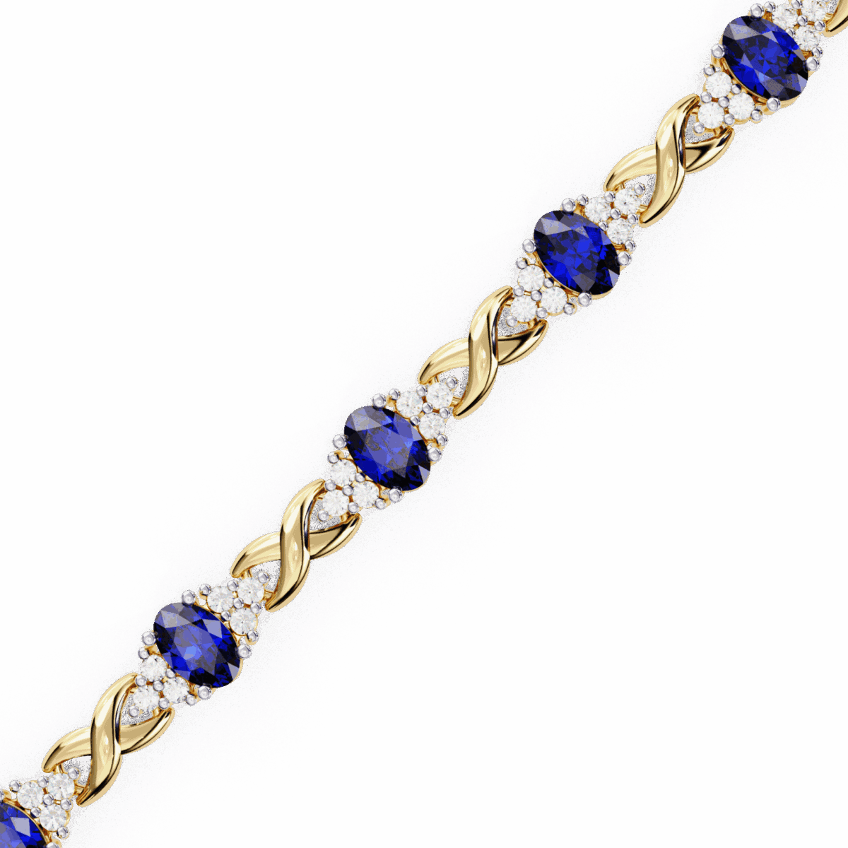 5.25 Carat Sapphire and Diamond Bloom Bracelet  Image 6