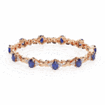 5.25 Carat Sapphire and Diamond Bloom Bracelet - Image 9