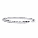 4 Carat Pear Illusion Diamond Bangle - Image 3