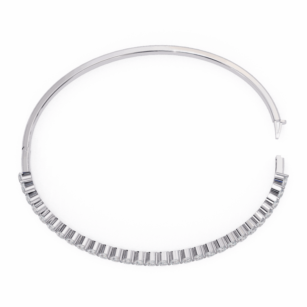 4 Carat Pear Illusion Diamond Bangle  Image 4