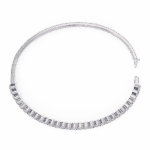 4 Carat Pear Illusion Diamond Bangle - Image 4