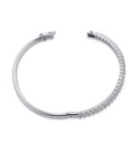 4 Carat Pear Illusion Diamond Bangle - Image 5