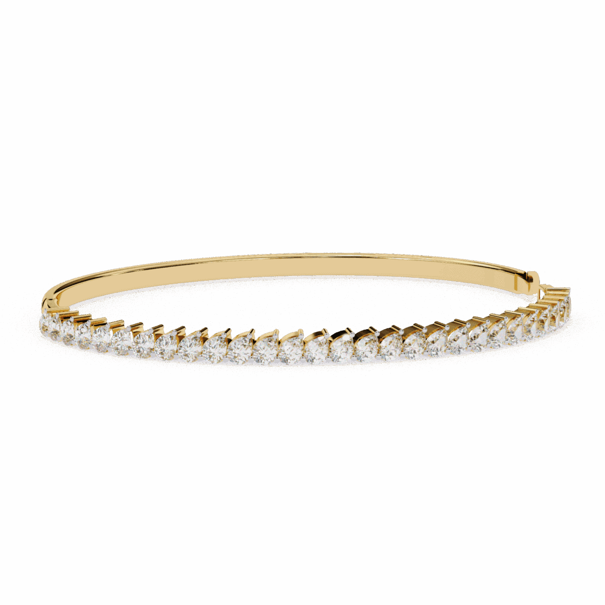 4 Carat Pear Illusion Diamond Bangle  Image 6