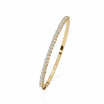 4 Carat Pear Illusion Diamond Bangle - Image 7