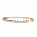 4 Carat Pear Illusion Diamond Bangle - Image 8