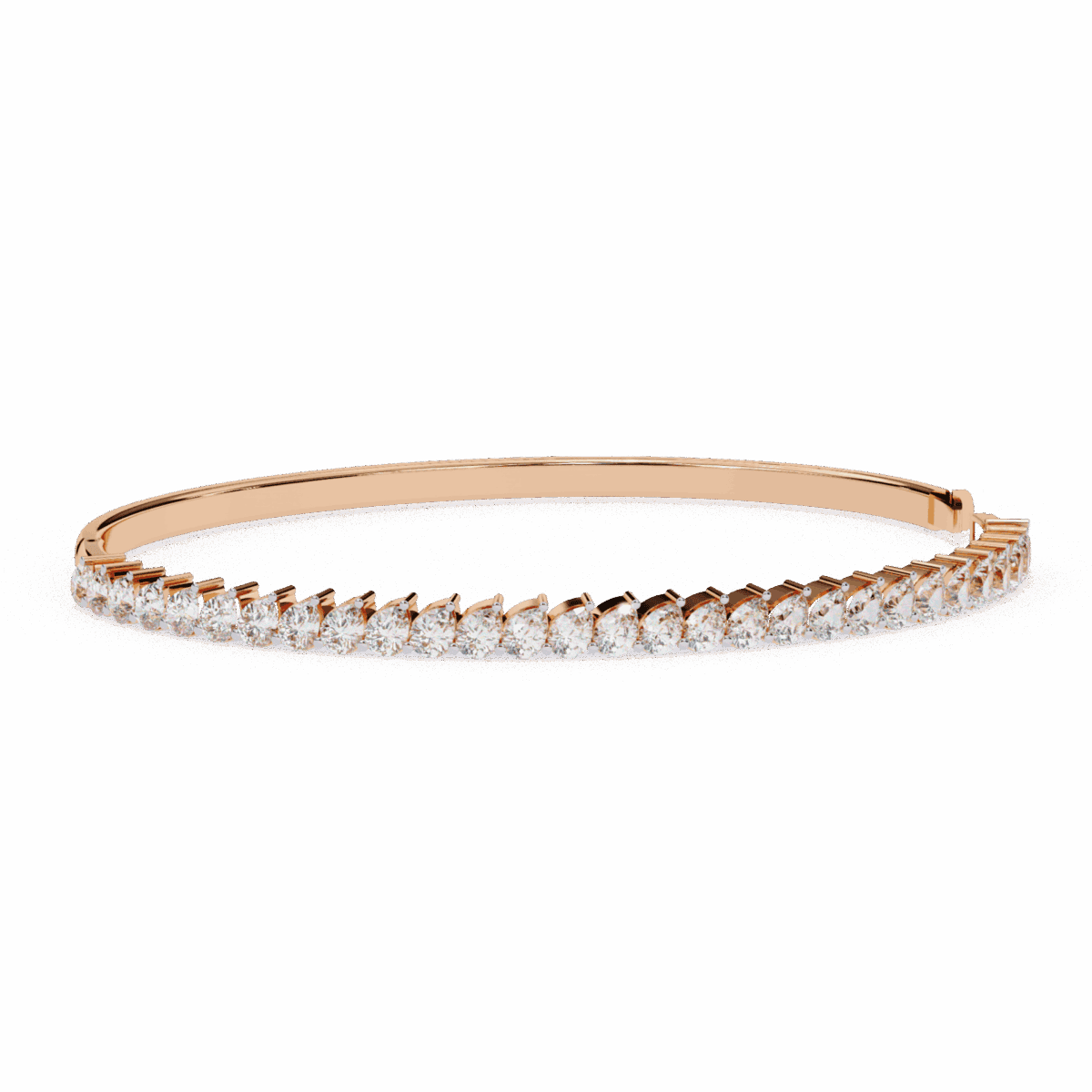 4 Carat Pear Illusion Diamond Bangle  Image 10