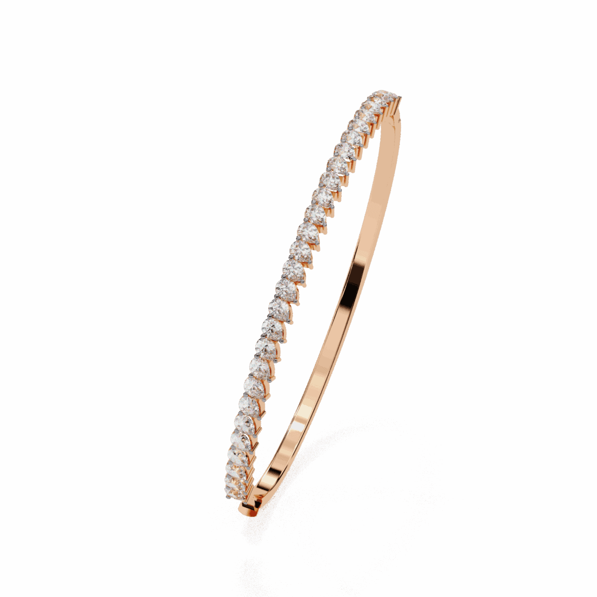 4 Carat Pear Illusion Diamond Bangle  Image 11