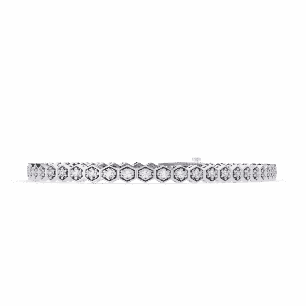 2 Carat Hexa Round Diamond Tennis Bracelet