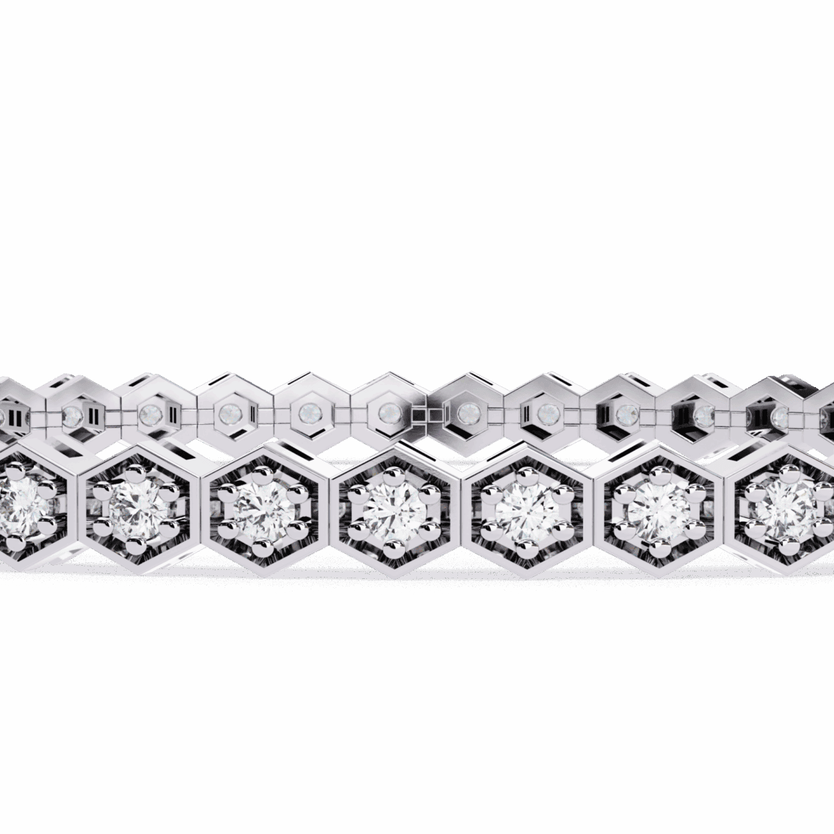 2 Carat Hexa Round Diamond Tennis Bracelet  Image 2