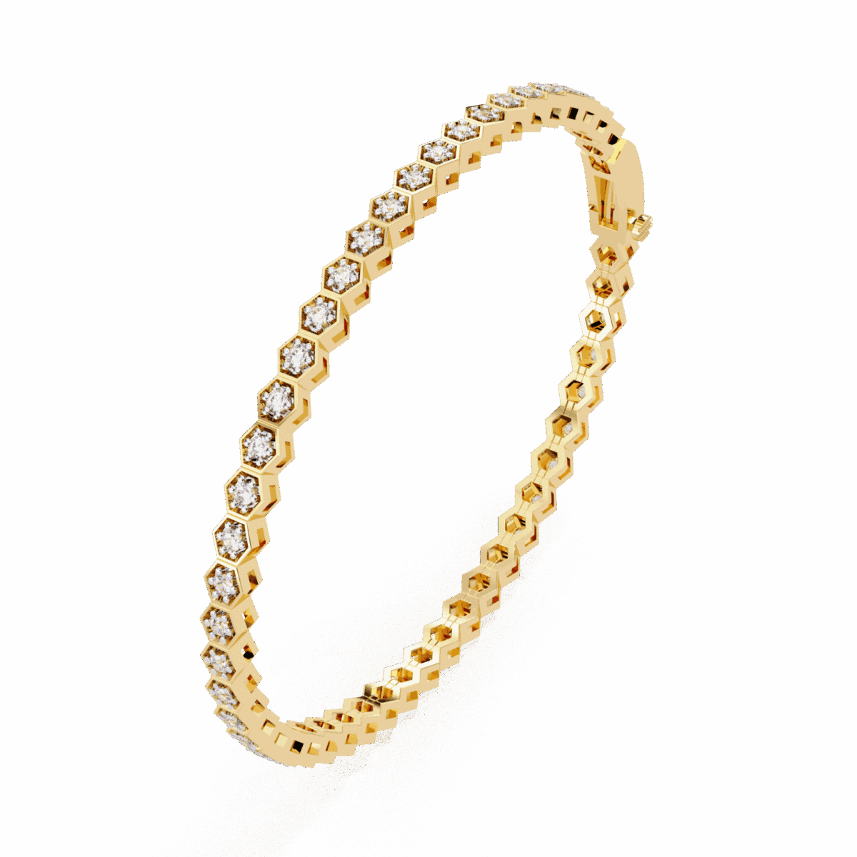 2 Carat Hexa Round Diamond Tennis Bracelet  Image 7