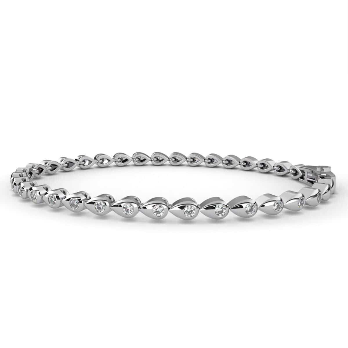 1 Carat Drop Round Diamond Tennis Bracelet  Image 1