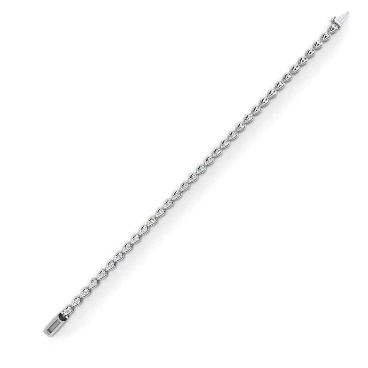 1 Carat Drop Round Diamond Tennis Bracelet  Image 2