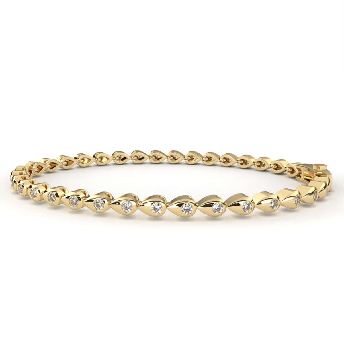 1 Carat Drop Round Diamond Tennis Bracelet  Image 4