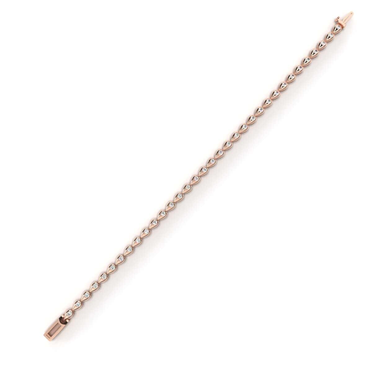1 Carat Drop Round Diamond Tennis Bracelet  Image 8