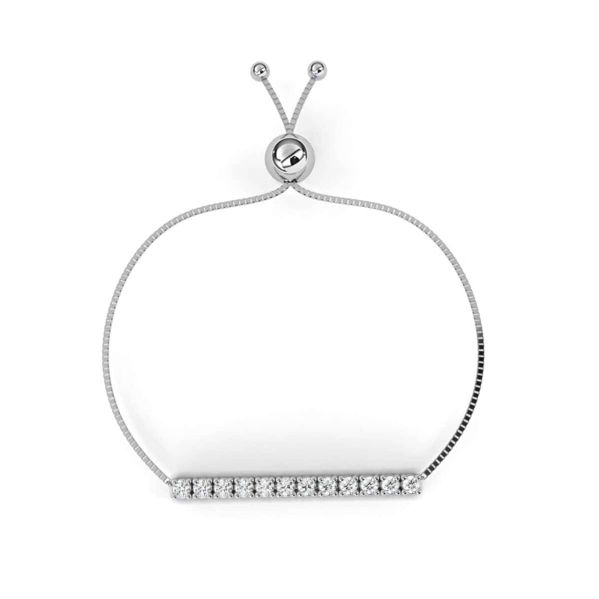 BR14014P11 0.4 Carat Linear Bar Diamond Bracelet Image 1