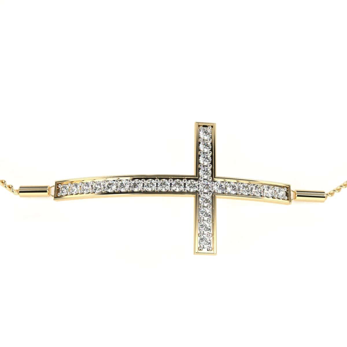 0.3 Carat Diamond Cross Bracelet  Image 6