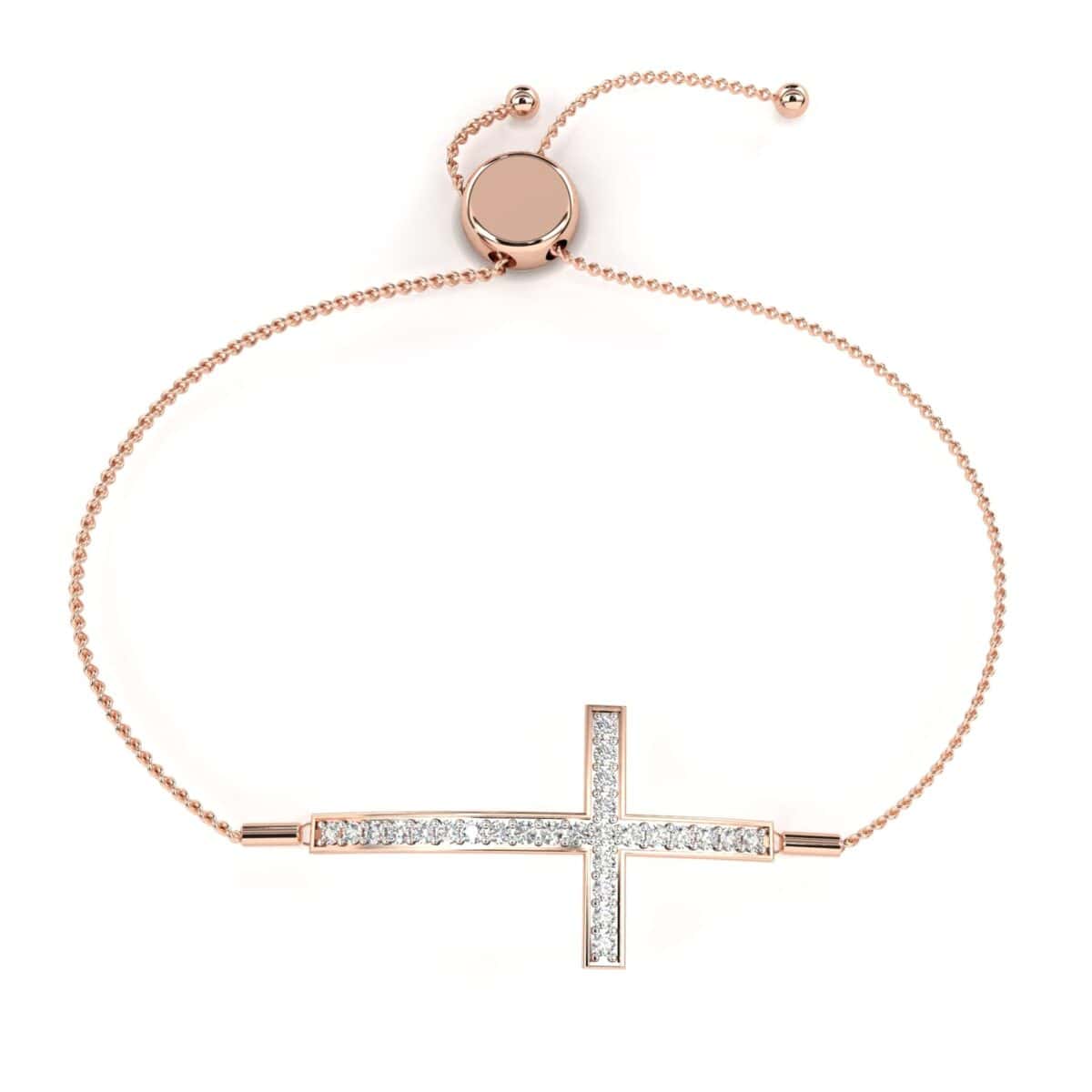 0.3 Carat Diamond Cross Bracelet  Image 9