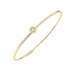 0.09 Carat Solitaire Diamond Cuff Bracelet - Image 8