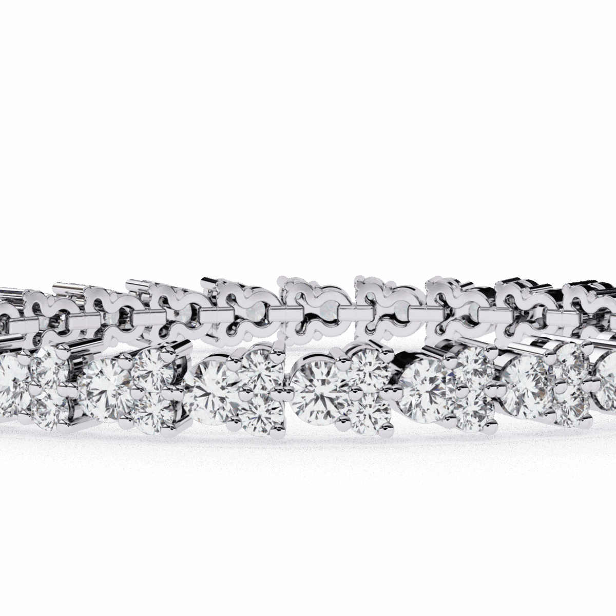 1.25 Carat TriRow Round Diamond Tennis Bracelet  Image 2