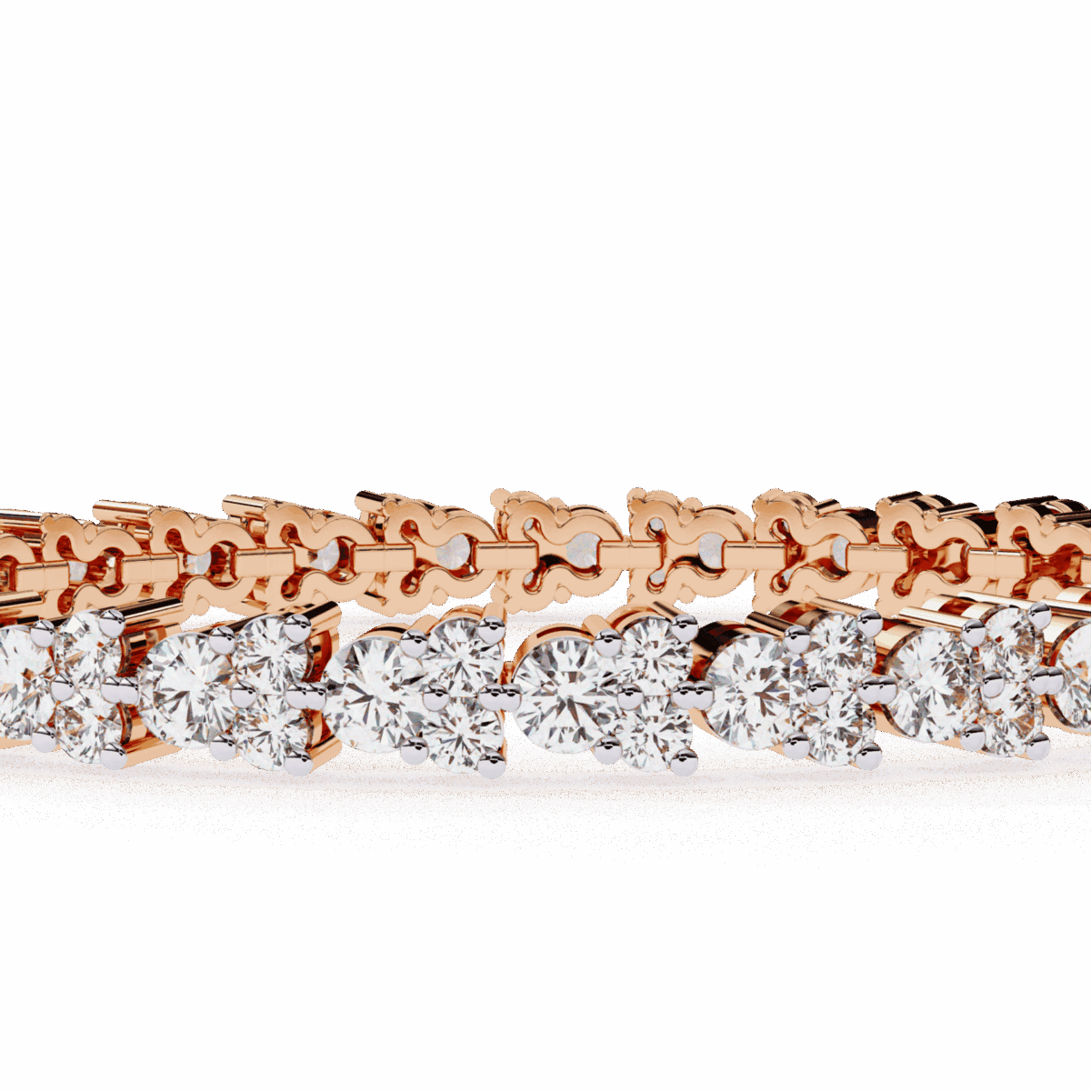 1.25 Carat TriRow Round Diamond Tennis Bracelet  Image 10