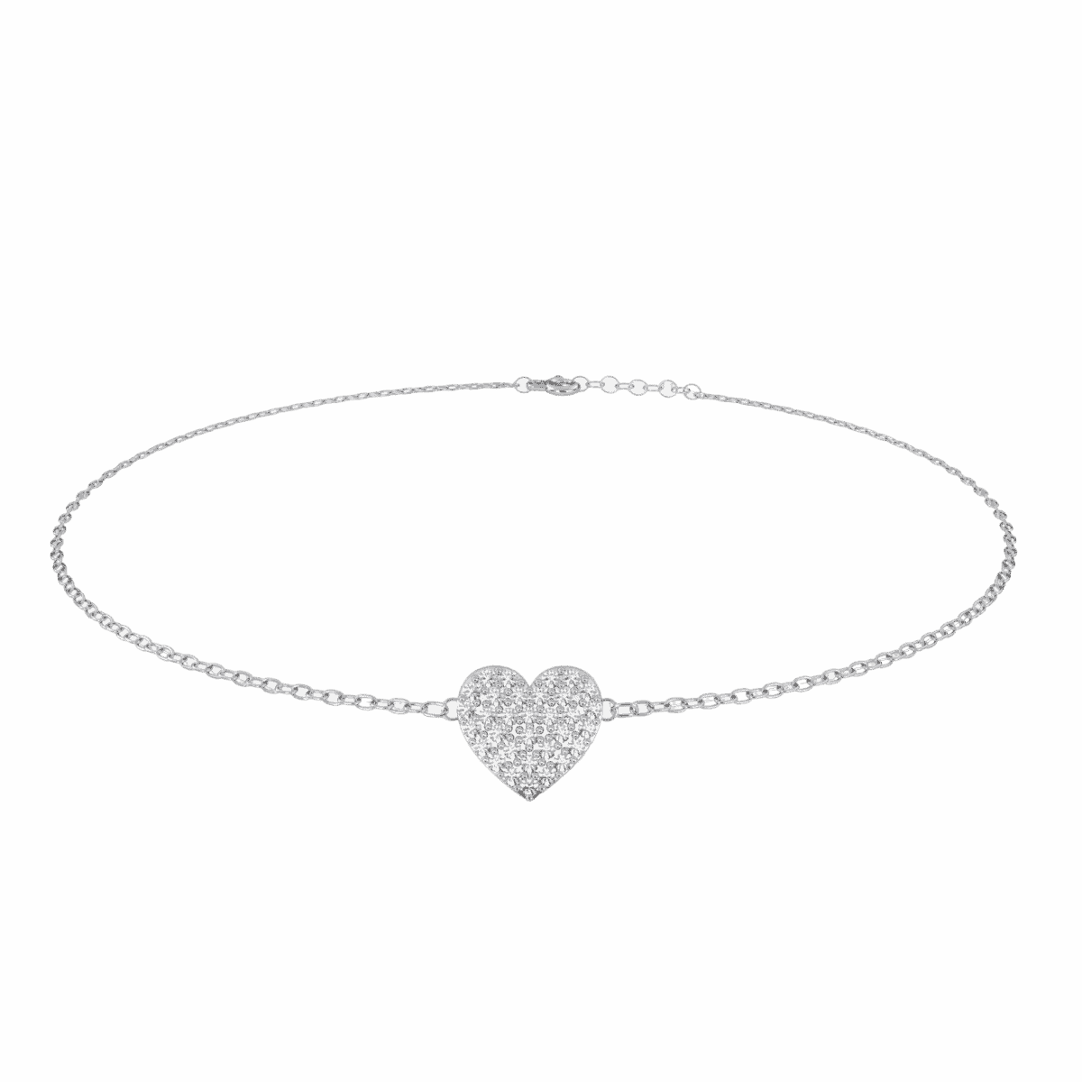 0.2 Carat Pav√© Heart Diamond Bracelet  Image 1