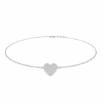 0.2 Carat Pav√© Heart Diamond Bracelet