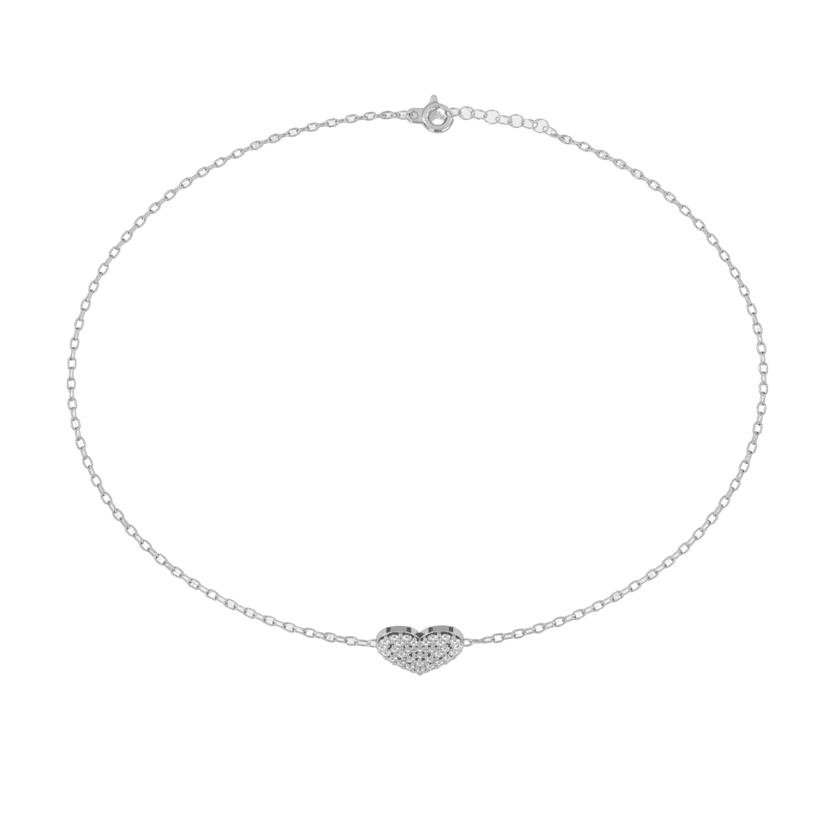 0.2 Carat Pav√© Heart Diamond Bracelet  Image 3