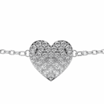 0.2 Carat Pav√© Heart Diamond Bracelet - Image 4