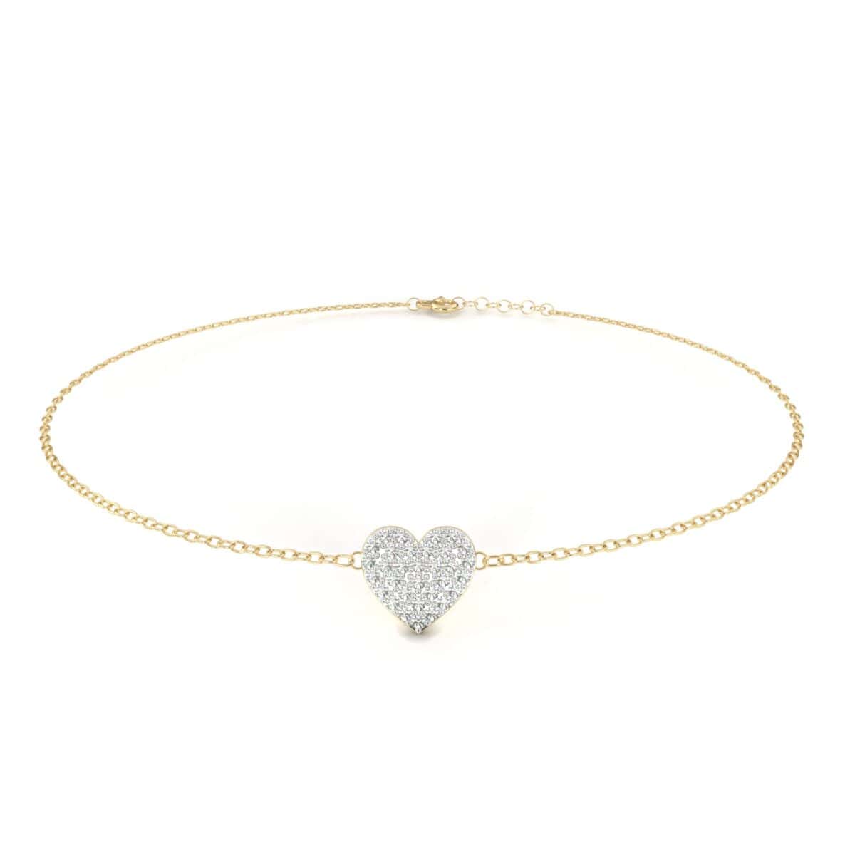 0.2 Carat Pav√© Heart Diamond Bracelet  Image 5