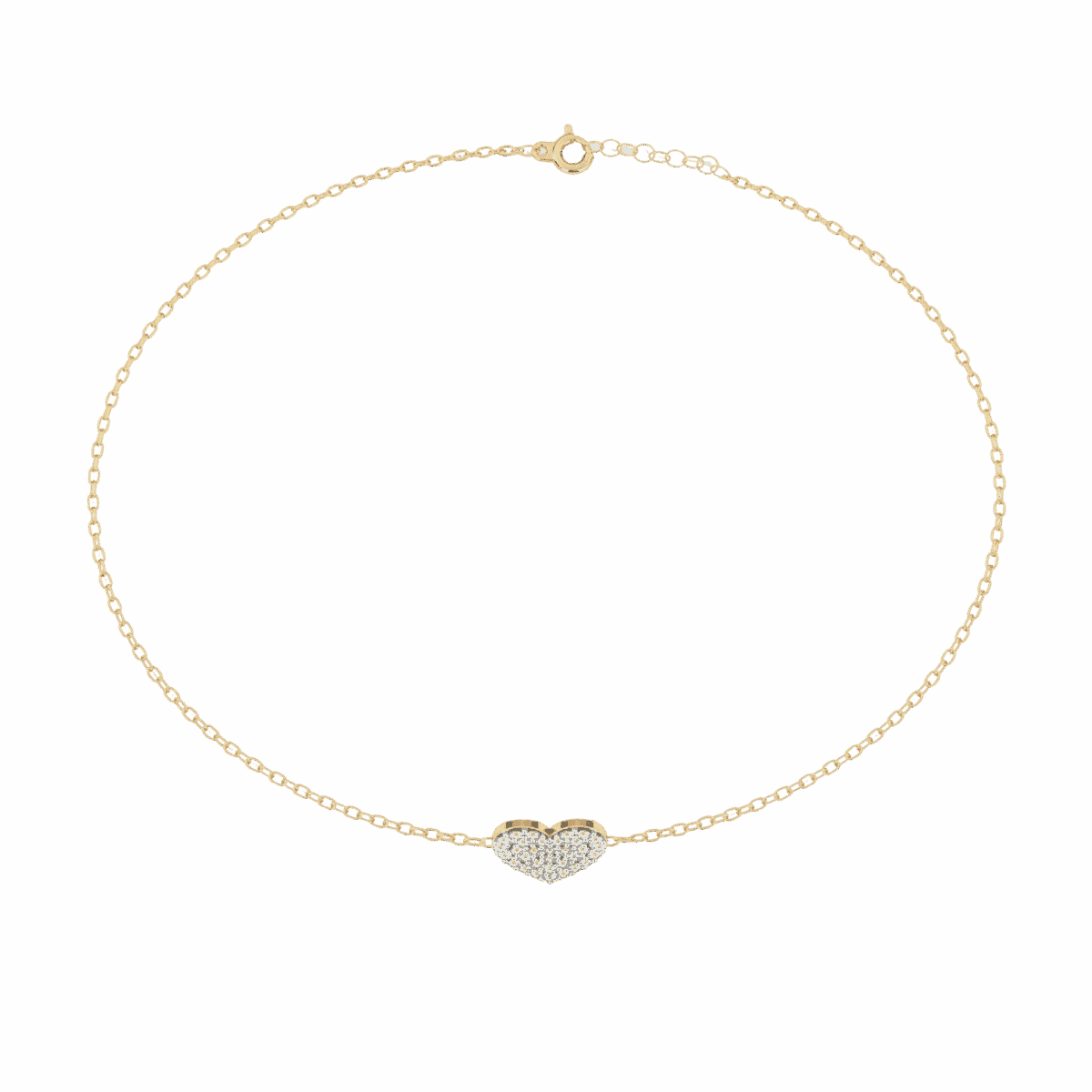 0.2 Carat Pav√© Heart Diamond Bracelet  Image 7