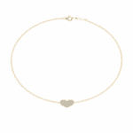 0.2 Carat Pav√© Heart Diamond Bracelet - Image 7