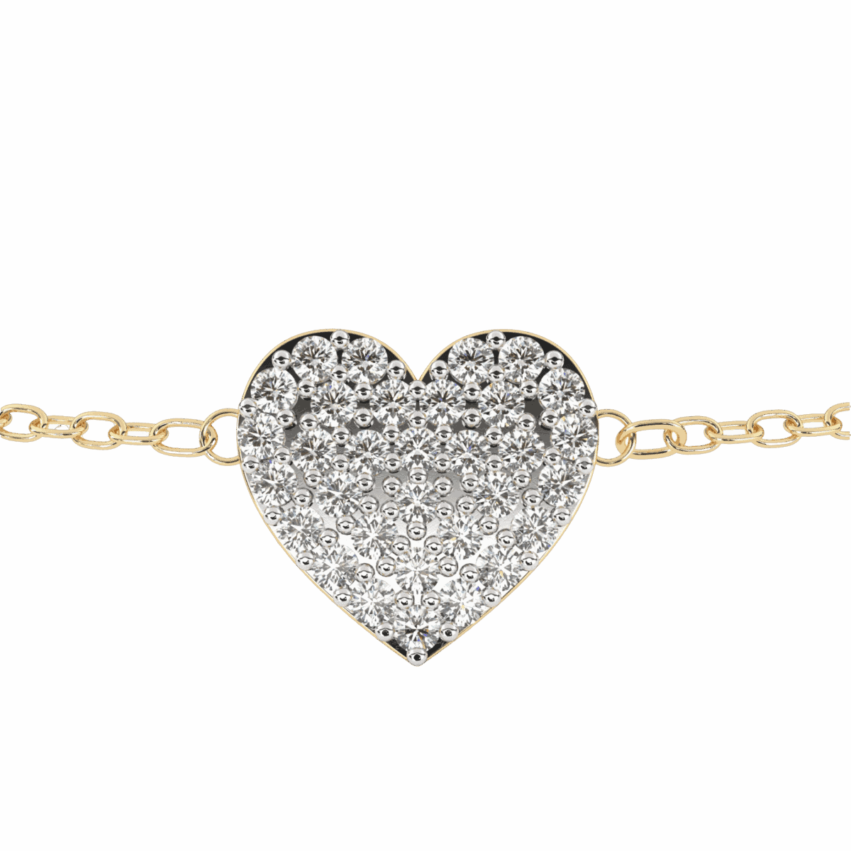 0.2 Carat Pav√© Heart Diamond Bracelet  Image 8