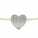0.2 Carat Pav√© Heart Diamond Bracelet - Image 8