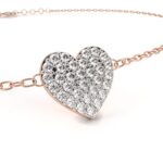 0.2 Carat Pav√© Heart Diamond Bracelet - Image 10