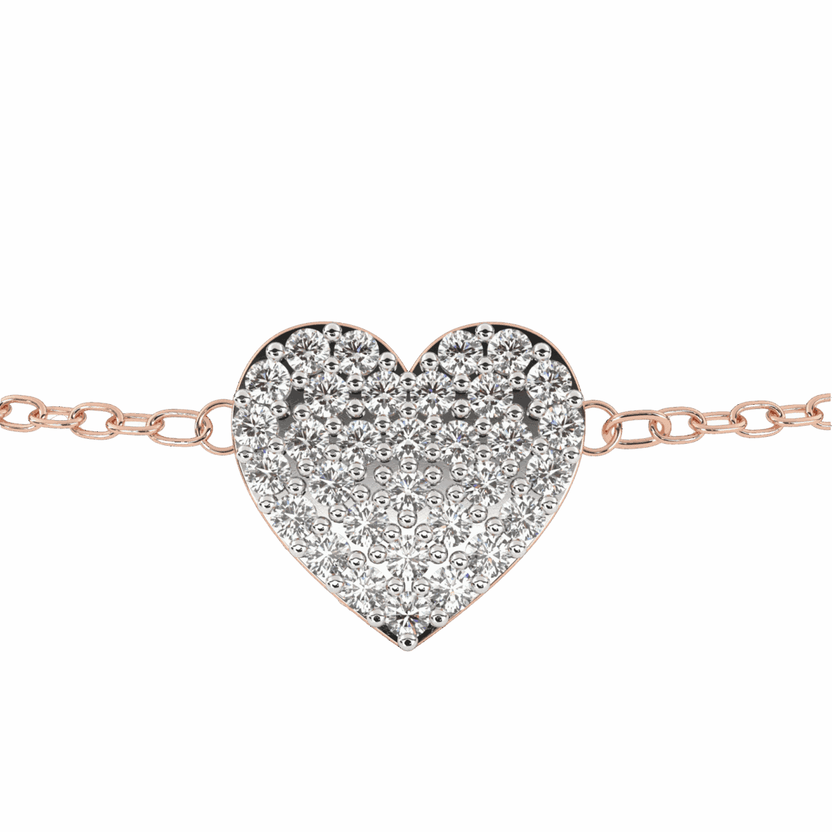 0.2 Carat Pav√© Heart Diamond Bracelet  Image 12