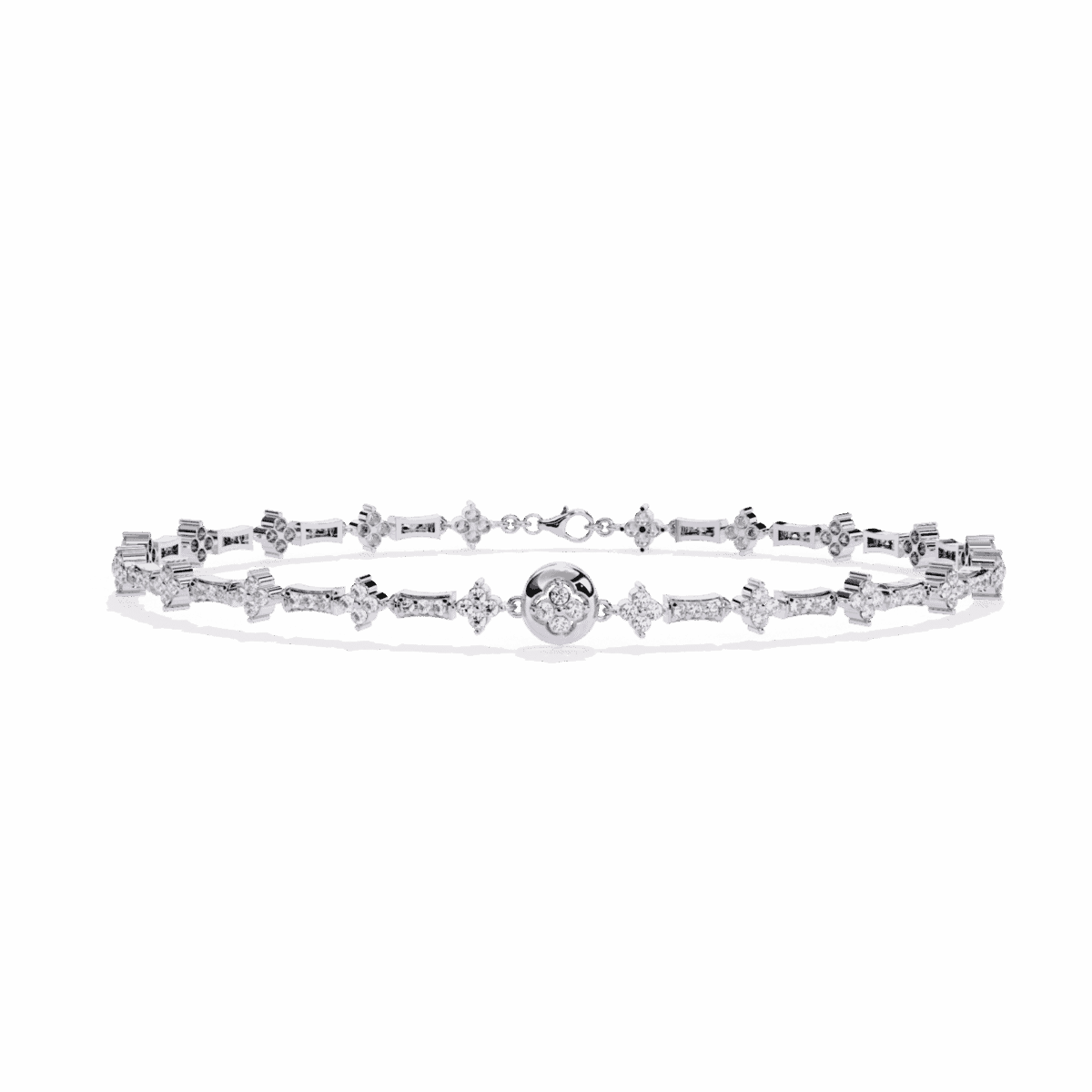 BR14022P11 0.8 Carat Petal Line Diamond Bracelet Image 1