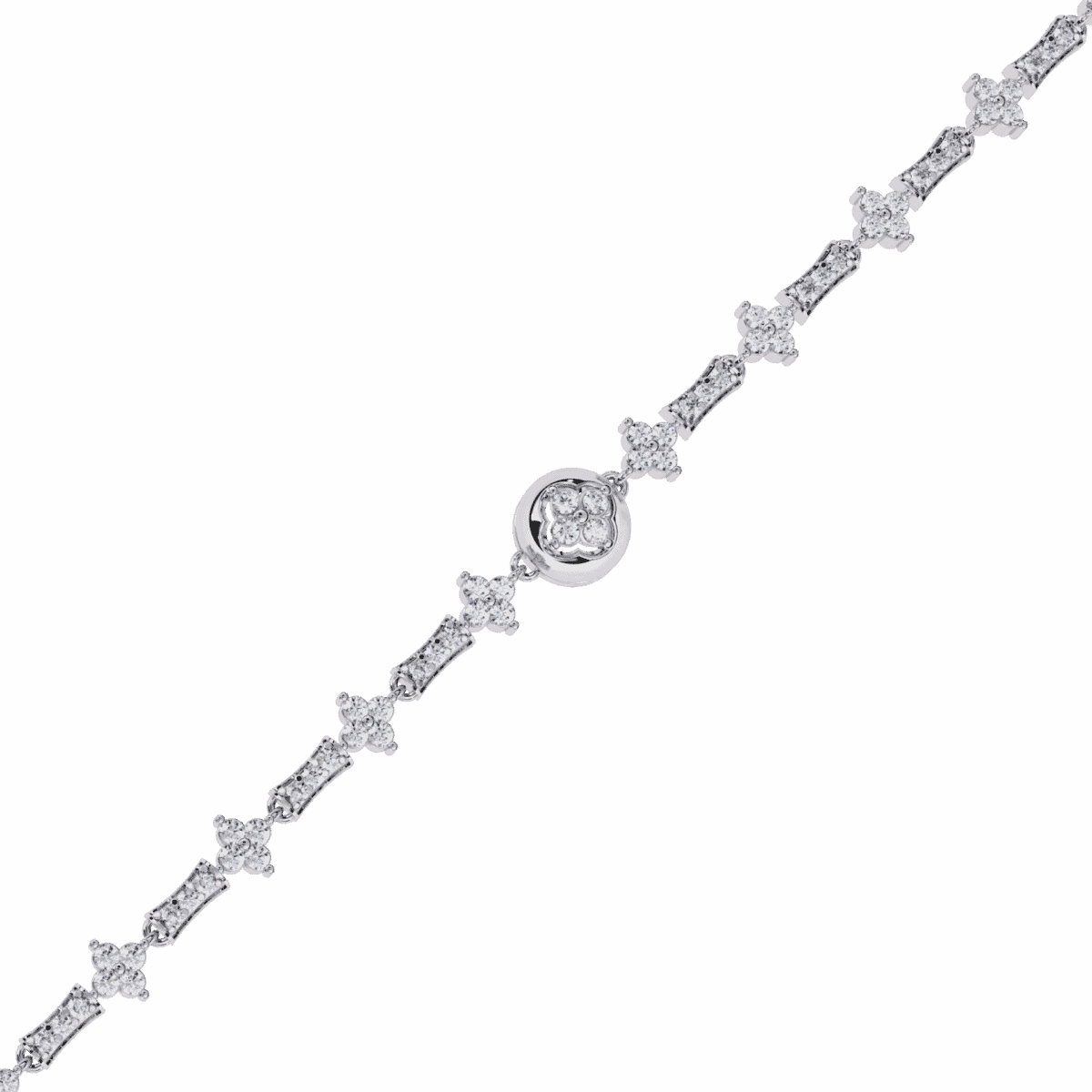 0.8 Carat Petal Line Diamond Bracelet  Image 2