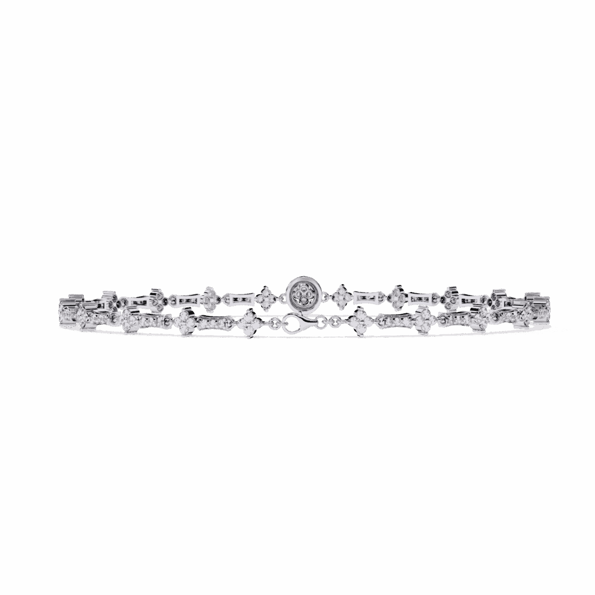 0.8 Carat Petal Line Diamond Bracelet  Image 4