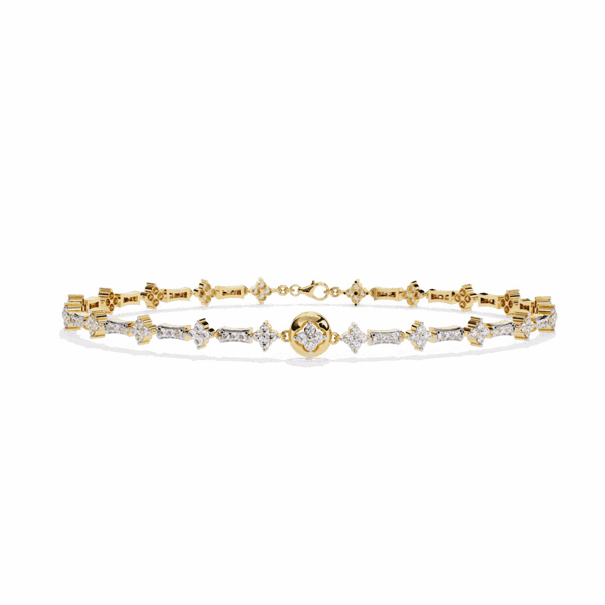 0.8 Carat Petal Line Diamond Bracelet  Image 5