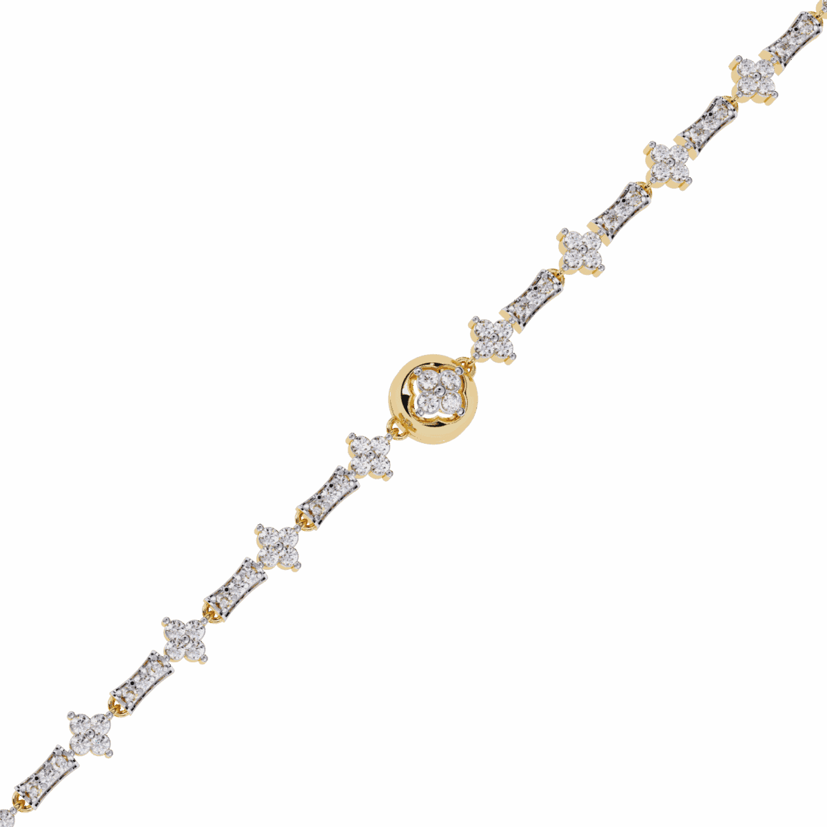 0.8 Carat Petal Line Diamond Bracelet  Image 6